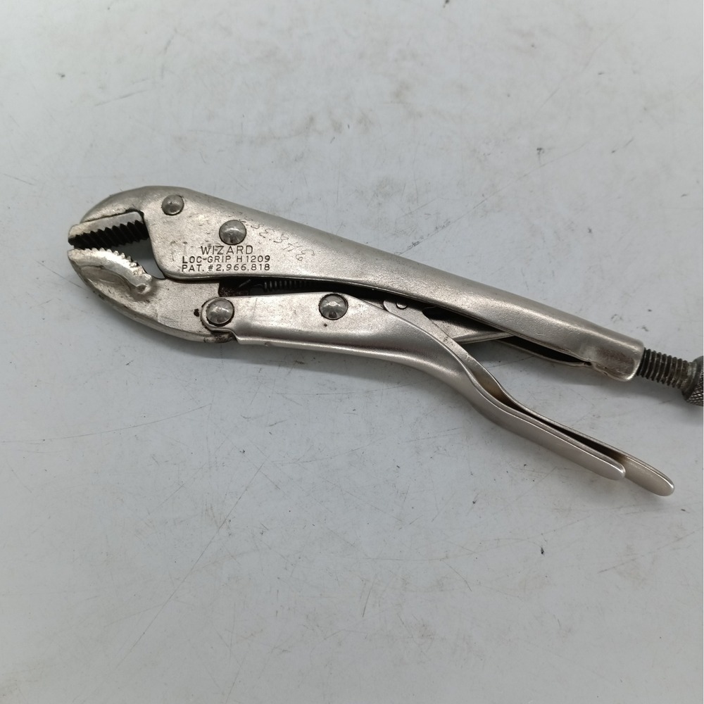 Wizard Loc-Grip H1209 Locking Pliers Vise-Grip Tool Pat 2966818 Vintage 9"  he